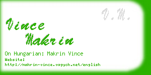 vince makrin business card